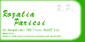 rozalia paricsi business card